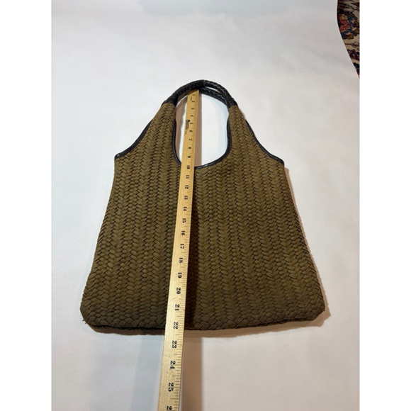 Banana Republic Woven Tote Bag Brown Boho Slouchy Shoulder Large - Picture 3 of 8